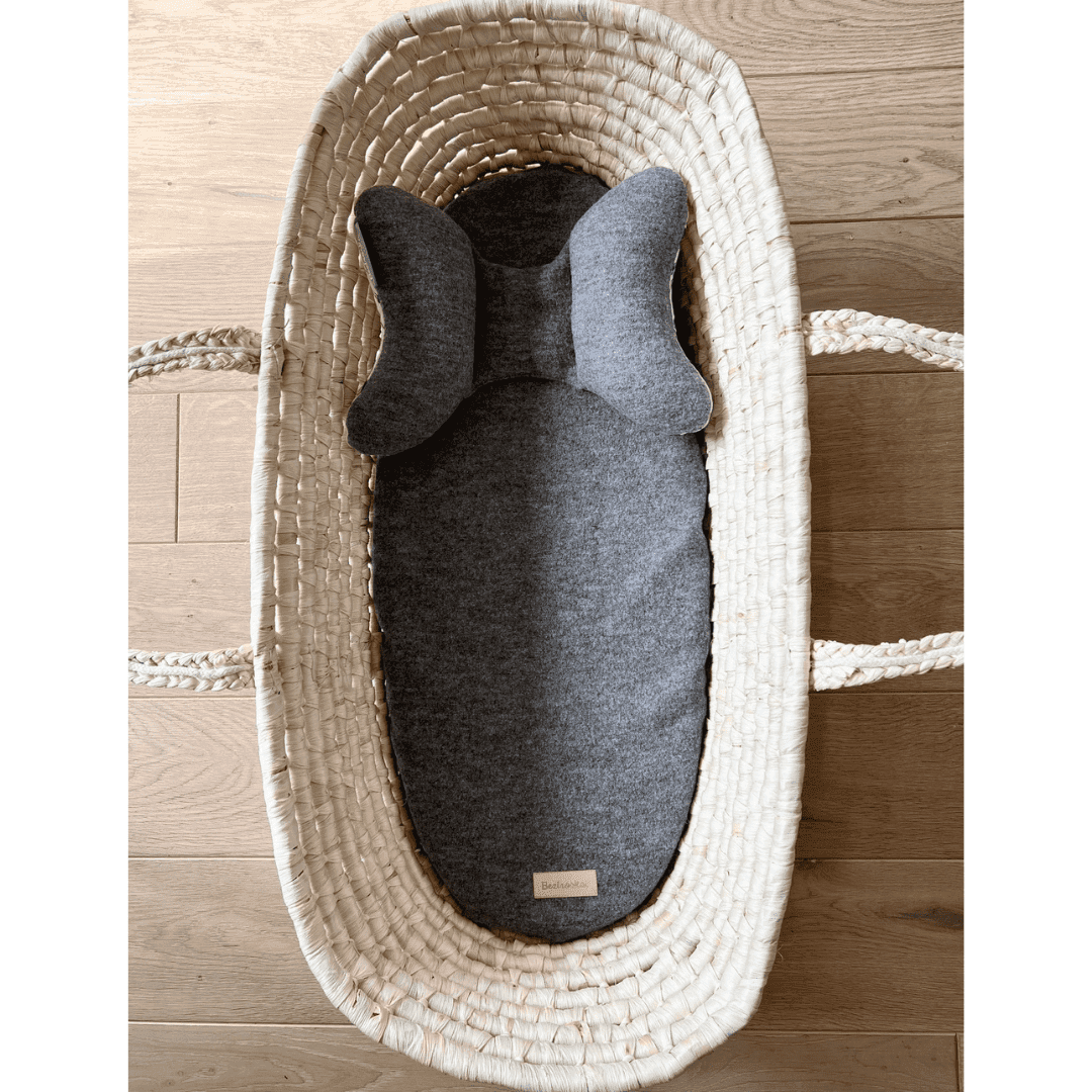 Merino wool fitted sheet for carrycot / Moses basket