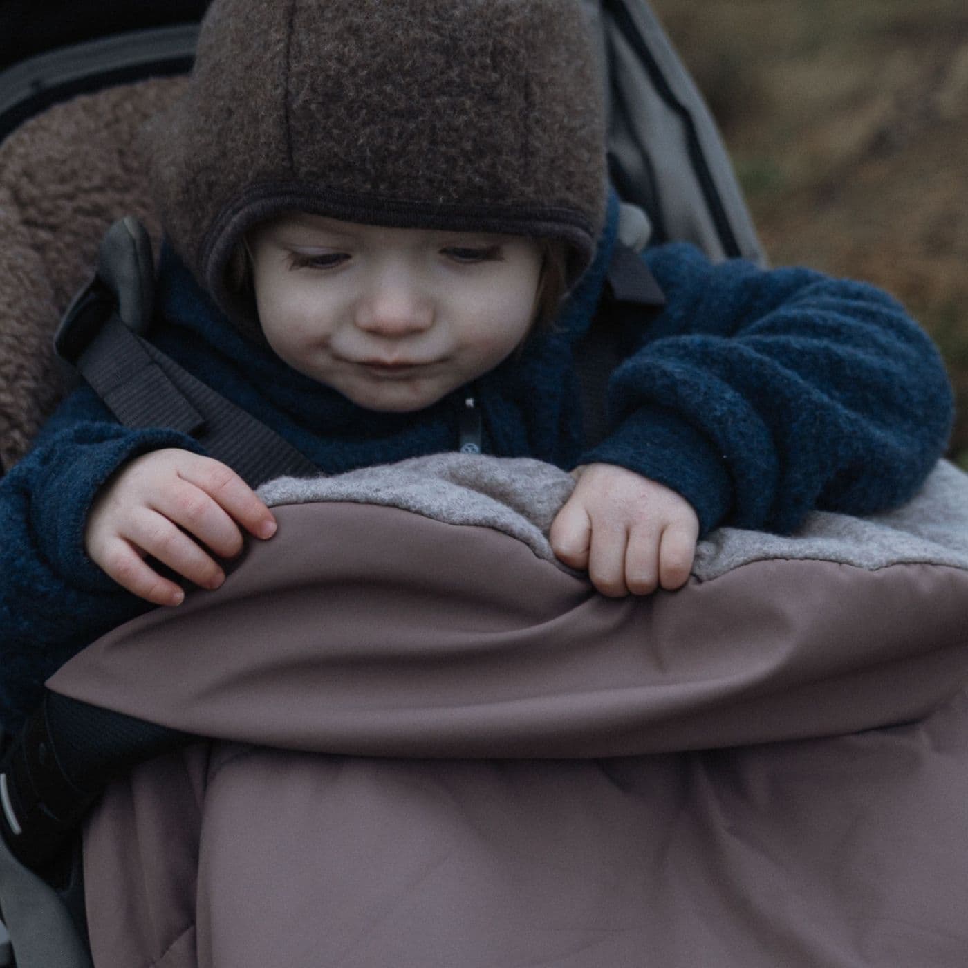 (Semi) Footmuff with merino wool lining (waterproof)