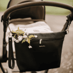 schwarzer Kinderwagen-Organizer