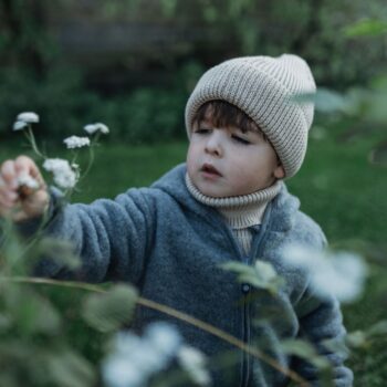 Merino wool winter hat for children.