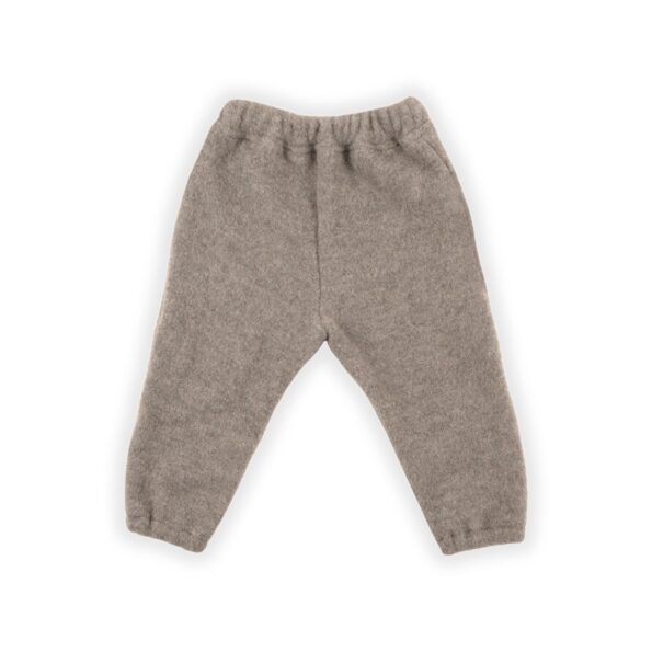 Children&#39;s trousers made of merino wool with adjustable waist.