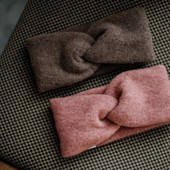 Damska Opaska z polaru merino z certyfikatem GOTS (różne kolory).